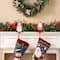 Glitzhome® 6.5" Christmas Santa & Snowman Stocking Holder Set